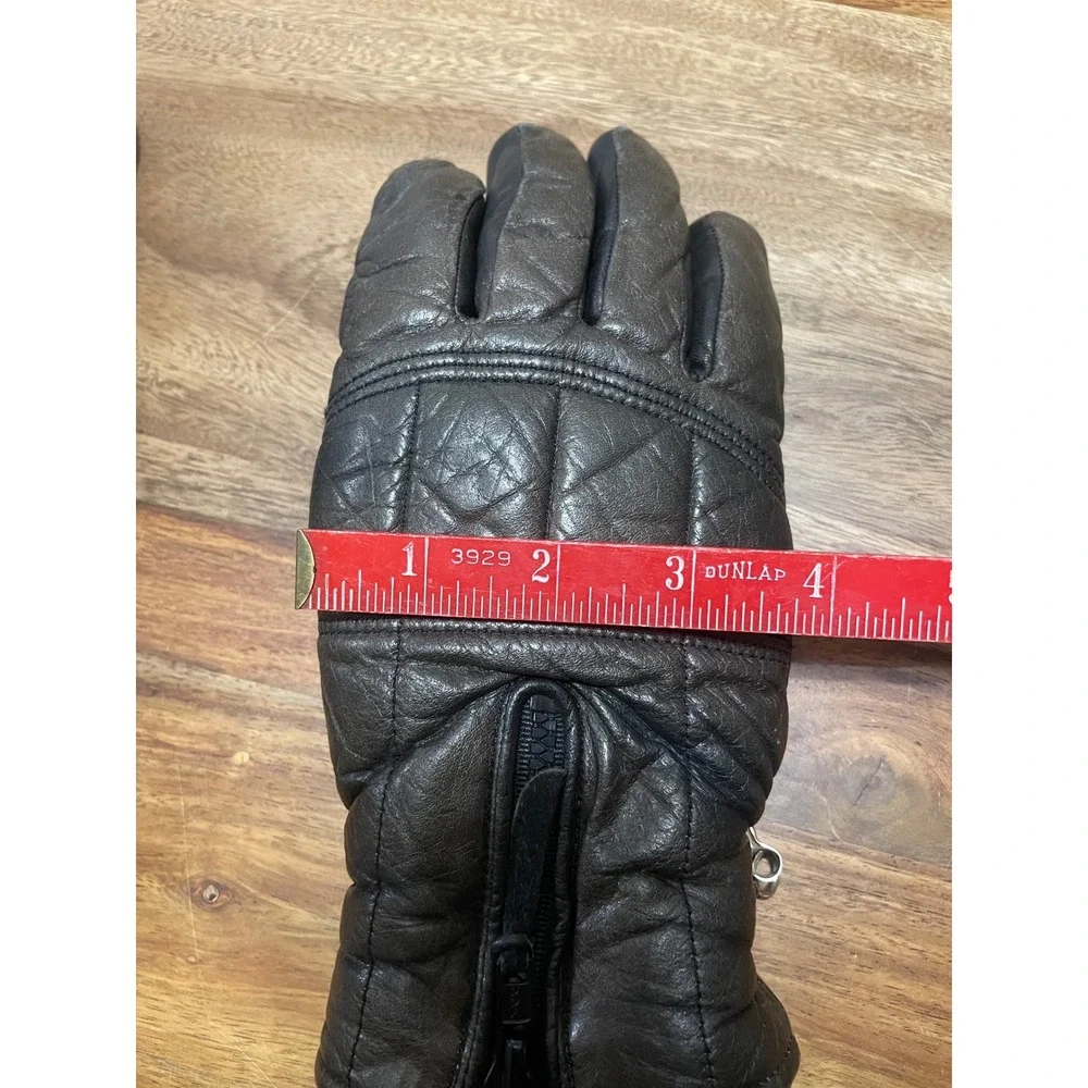 Conroy Ladies Leather Gloves Zipper Lined‎ Size S Vintage 80's Made in Japan